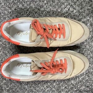 Womens Matisse Farrah Beige and Orange Sneakers Size 8.5